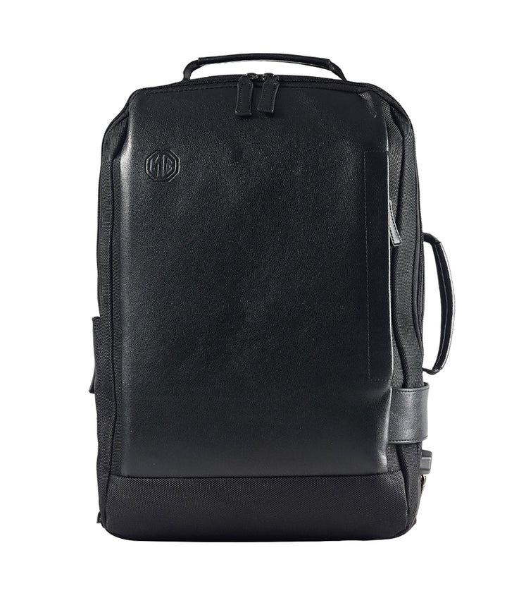 Sleek leather backpack sale