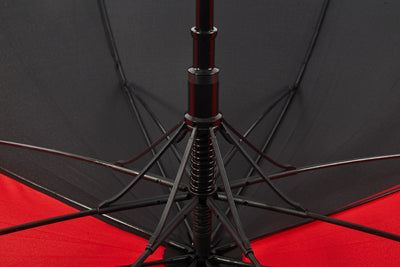 Red Stripe Black MG Golf Umbrella