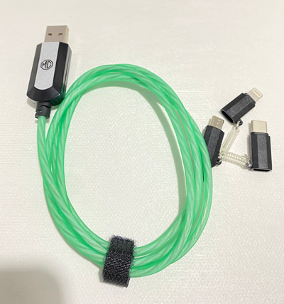 MG LED Lightning Charging Cable-Green